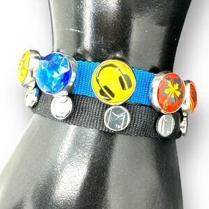 MOGO Charm Magnetic Bracelet 2 pieces Blue and Black Unisex